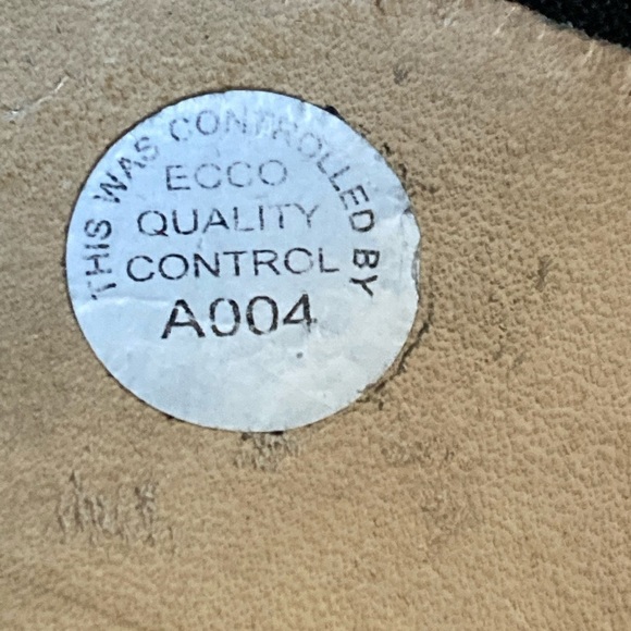 Ecco Black Leather Lace-Up Sneakers Sz 10 - Picture 10 of 11